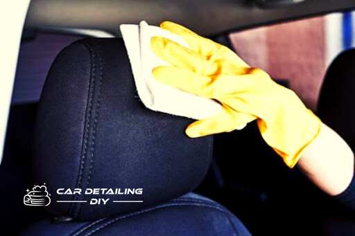 Dry wet car seats using a Microfiber Towel